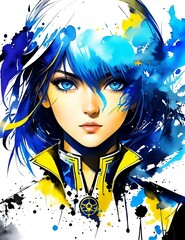 Girl-warrior Ukraine. (Created with Generative AI technology)