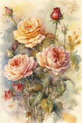 Romantic vintage rose background.