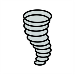 Tornado icon. Tornado storm icon. Typhoon, cyclone and hurricane simple vector illustration on white background