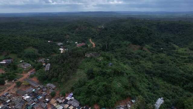 Butre from the top, Western Region, Ghana