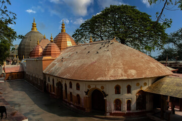Kamakhya Temple: Sacred Hindu Shrine in Assam, India. Kamakhya Temple - Sacred Place of Worship in India. - obrazy, fototapety, plakaty