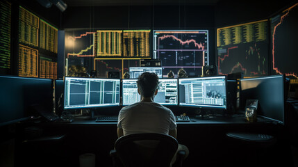 person watching tv in the office