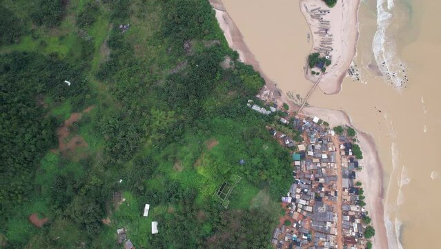 Butre from the top, Western Region, Ghana