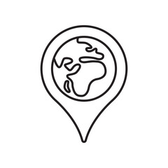 Destination point vector icon. Location in map tag flat sign design. Navigation icon. Position mark sign. Geo location point icon. Geolocation flat symbol pictogram. UX UI icon