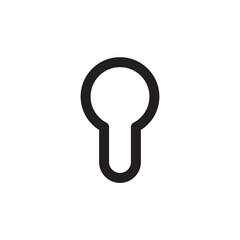 Keyhole flat sign design. Keyhole vector icon. Keyhole symbol pictogram. UX UI icon