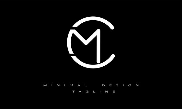 CM or MC Logo Minimal Logo Design Vector Art Illustration 