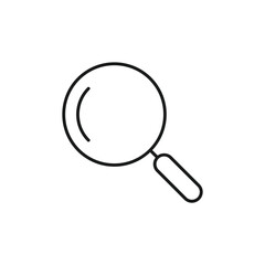 Magnifier vector icon. Zoom in zoom out flat sign design. Magnifying glass icon. Search icon. Find symbol. Loupe outline sign. Optical glass pictogram. UX UI icon