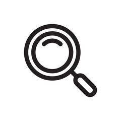Magnifier vector icon. Zoom in zoom out flat sign design. Magnifying glass icon. Search icon. Find symbol. Loupe outline sign. Optical glass pictogram. UX UI icon