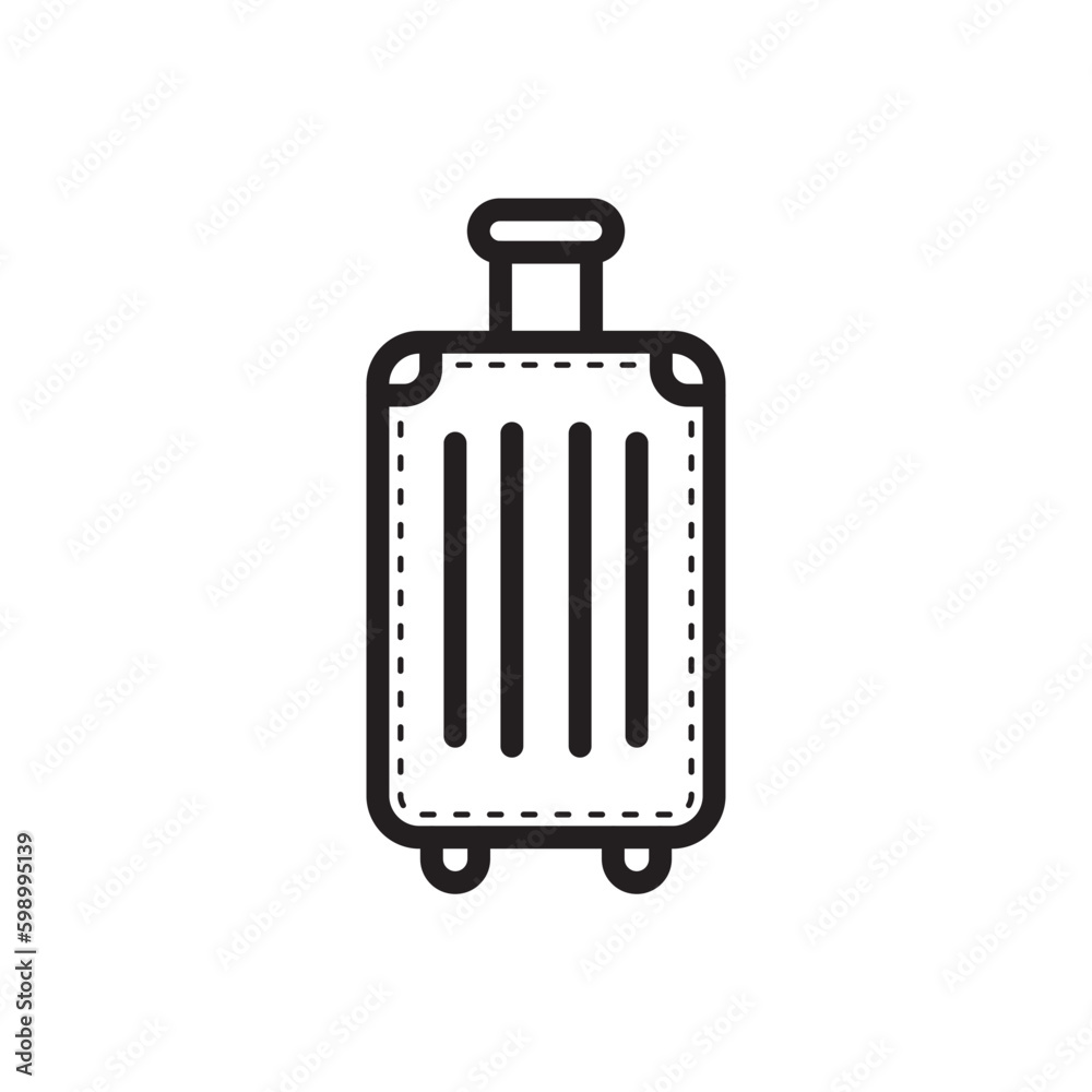 Wall mural Luggage vector icon. Baggage flat sign design. Travel luggage symbol pictogram. UX UI icon