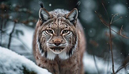 Tiger close up portrait, looking at camera generative AI