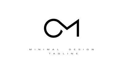 CM or MC Logo Minimal Logo Design Vector Art Illustration 