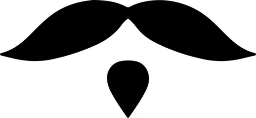 Mustache Silhouette Illustration