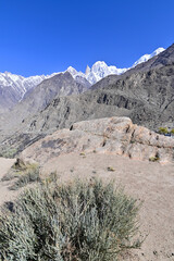 Mountain Landscape from Duikar View Point with Lady Finger Peak in Karimabad, Pakistan