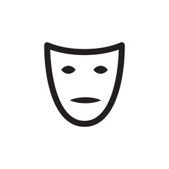 Mask vector icon. Carnaval mask flat sign design. Decorative carnival mask symbol pictogram. UX UI icon