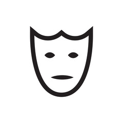 Mask vector icon. Carnaval mask flat sign design. Decorative carnival mask symbol pictogram. UX UI icon