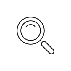 Magnifier vector icon. Zoom in zoom out flat sign design. Magnifying glass icon. Search icon. Find symbol. Loupe outline sign. Optical glass pictogram. UX UI icon