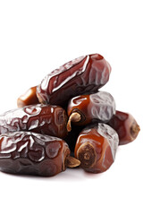 Dried dates isolated on white background. Isolate. Ai generated