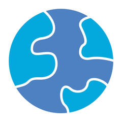 Earth Glyph Two Color Icon