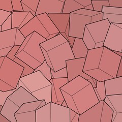 Pink background from cubes. polygonal style. Design element. eps 10