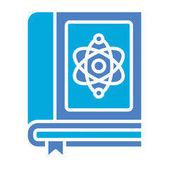 Physics Book Glyph Two Color Icon