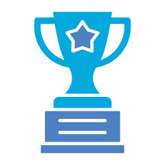 Trophy Glyph Two Color Icon