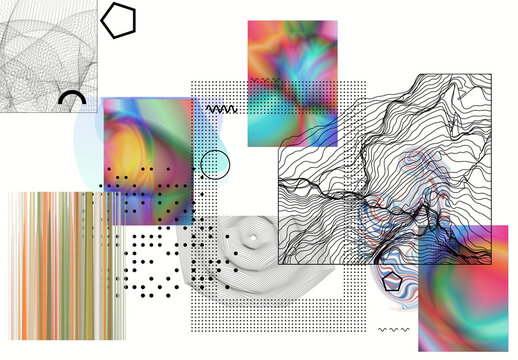 Modern Gothic Design Elements Illustration Set