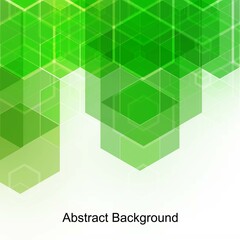 Green hexagon background, pattern, hexagon wallpaper. Vector illustration.
