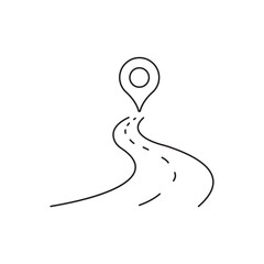 Navigation vector icon. Destination point flat sign design. Location symbol pictogram. UX UI icon