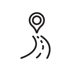 Navigation vector icon. Destination point flat sign design. Location symbol pictogram. UX UI icon
