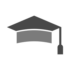 Graduation Hat Greyscale Glyph Icon