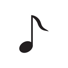 Music vector icon. Musical note flat sign design. Music symbol pictogram