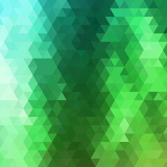 Fototapeta premium Abstract vector background. Presentation template. Decor element. Green triangles. polygonal style.