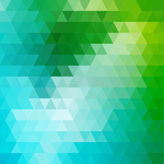 Geometric background. Colorful template for background. Yellow and green triangles.