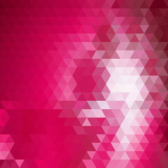 Obraz premium Pink triangular background in polygonal style. Vector background. Presentation template. Layout for advertising.