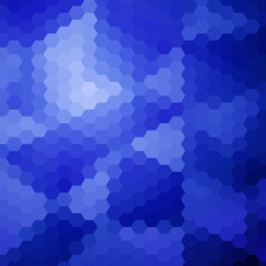 Geometric background. Colorful template for background. Blue hexagons.