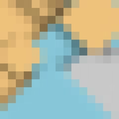 beautiful yellow, orange color pixel background. raster copy illustration. polygonal pattern. design for banner, presentation, wallpaper. eps 10