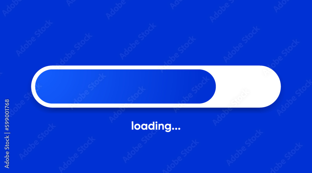 Poster System wait screen loading or software update or upgrade. Loading bar. Downloading. Application loading process sign flat design for UI UX website mobile app