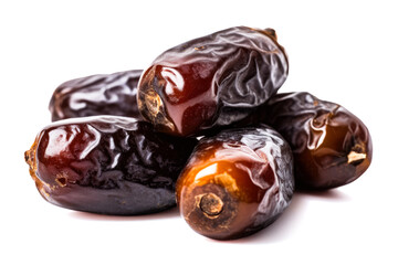 Dried dates isolated on white background. Isolate. Ai generated