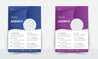 Corporate Business flyer template vector design, Flyer Template Geometric shape used for business poster layout, IT Company flyer, corporate banners, and leaflets. Graphic design layout with triangle