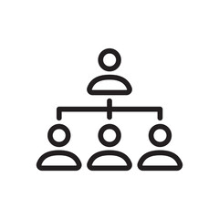Organization chart vector icon. Company structure icon. Flow chart flat sign design. Hierarchy symbol pictogram. UX UI icon