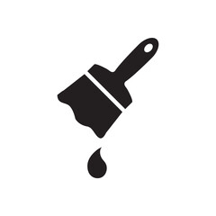Paint brush vector icon. Paint brush flat sign design. Brush vector symbol pictogram. UX UI icon