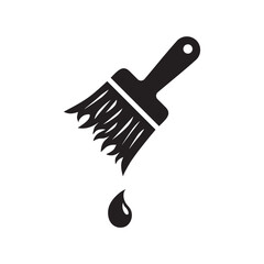 Paint brush vector icon. Paint brush flat sign design. Brush vector symbol pictogram. UX UI icon
