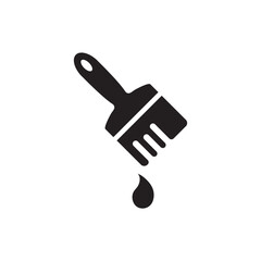 Paint brush vector icon. Paint brush flat sign design. Brush vector symbol pictogram. UX UI icon