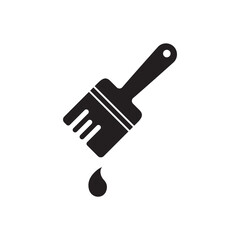 Paint brush vector icon. Paint brush flat sign design. Brush vector symbol pictogram. UX UI icon