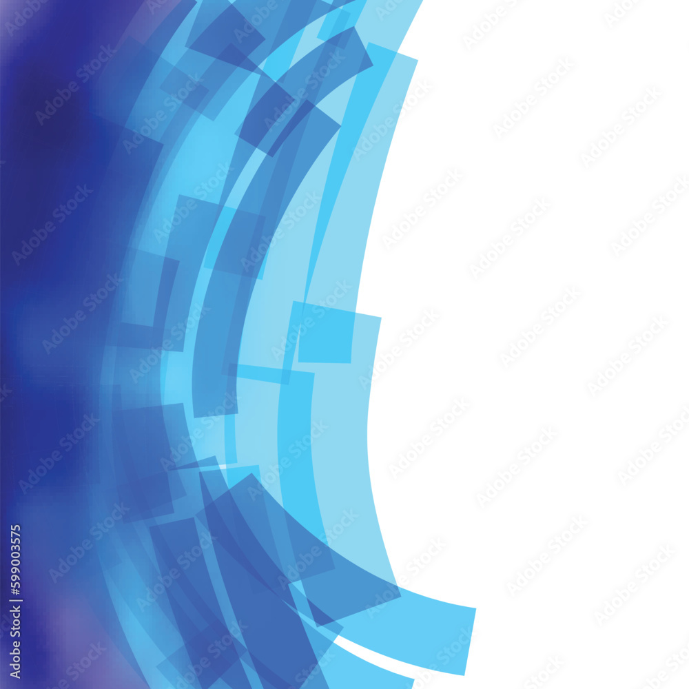 Poster vector background with blue lines and blurred edge