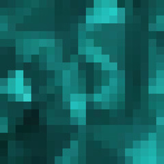 Blue pixel background, pattern, hexagon wallpaper. Vector illustration.