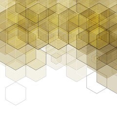 Beige hexagon background, pattern, hexagon wallpaper. Vector illustration. eps 10