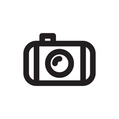 Video camera vector icon. Photo camera vector icon. Camera flat sign design. Recorder linear outline symbol pictogram. UX UI icon