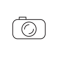 Video camera vector icon. Photo camera vector icon. Camera flat sign design. Recorder linear outline symbol pictogram. UX UI icon