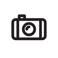 Video camera vector icon. Photo camera vector icon. Camera flat sign design. Recorder linear outline symbol pictogram. UX UI icon